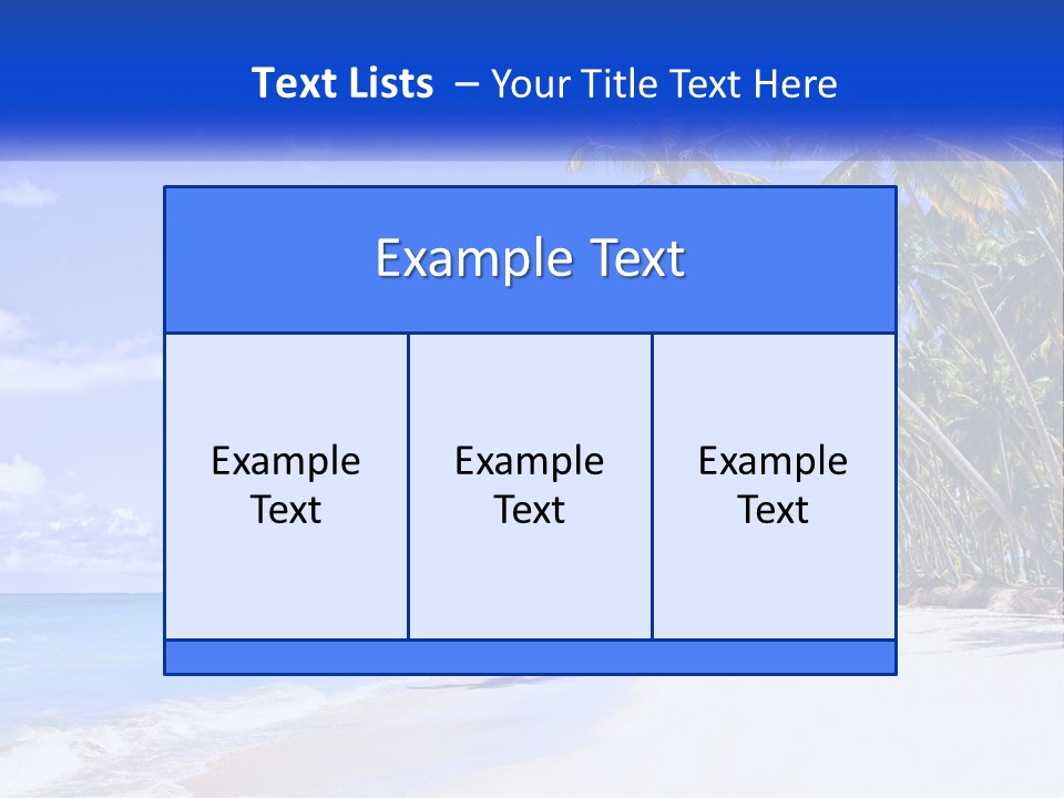 Palm Trees By The Sea PowerPoint Template