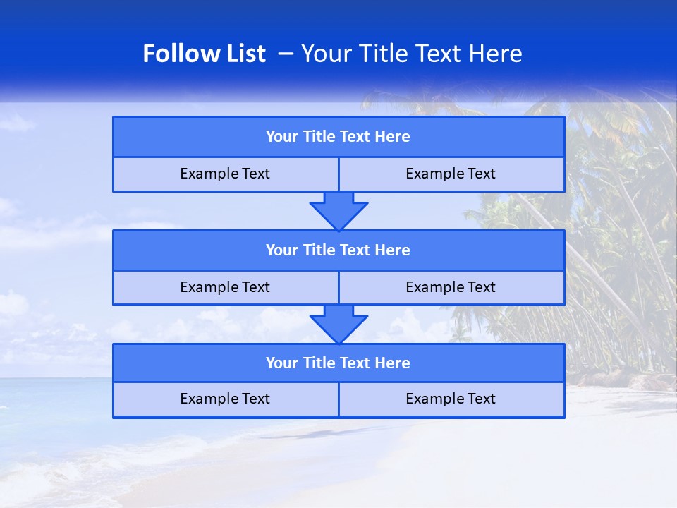Palm Trees By The Sea PowerPoint Template