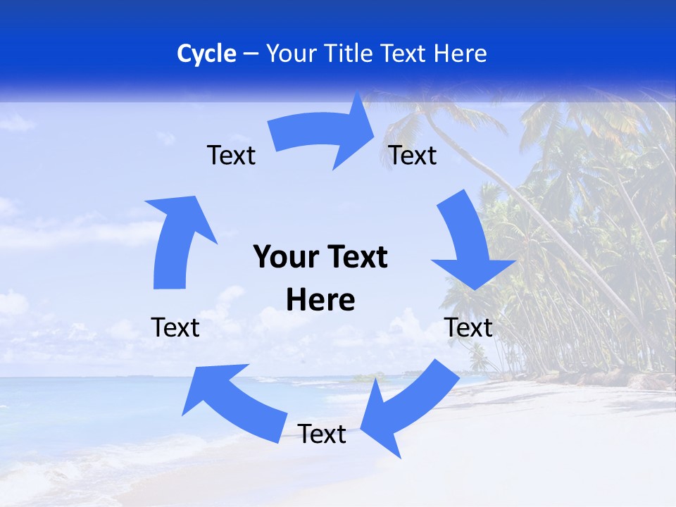 Palm Trees By The Sea PowerPoint Template