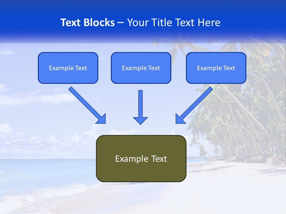 Palm Trees By The Sea PowerPoint Template