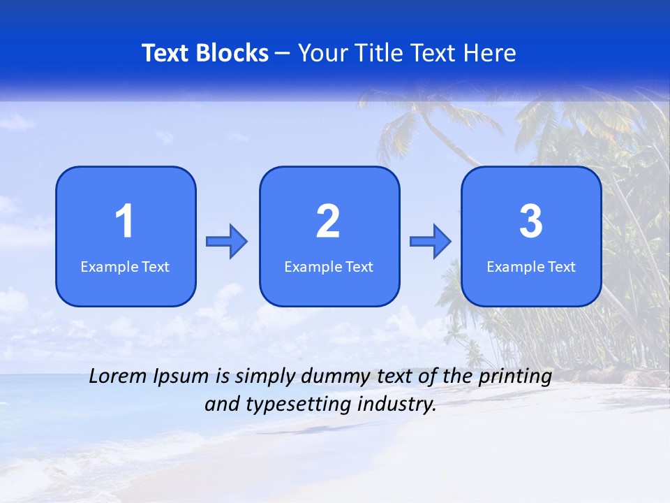 Palm Trees By The Sea PowerPoint Template