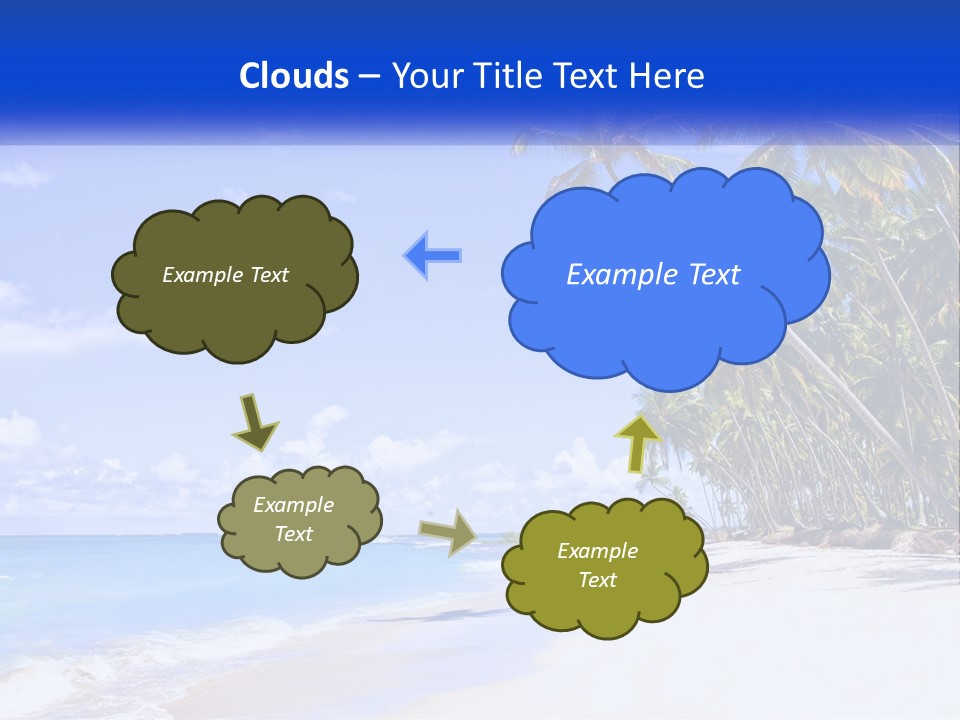 Palm Trees By The Sea PowerPoint Template