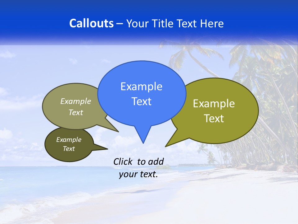 Palm Trees By The Sea PowerPoint Template