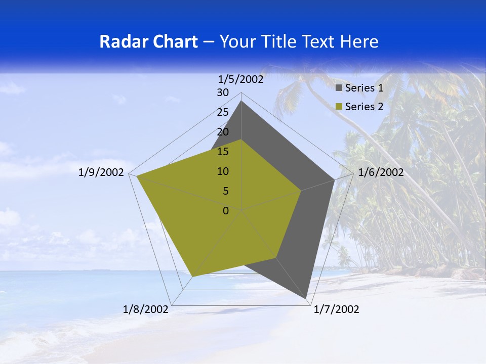 Palm Trees By The Sea PowerPoint Template
