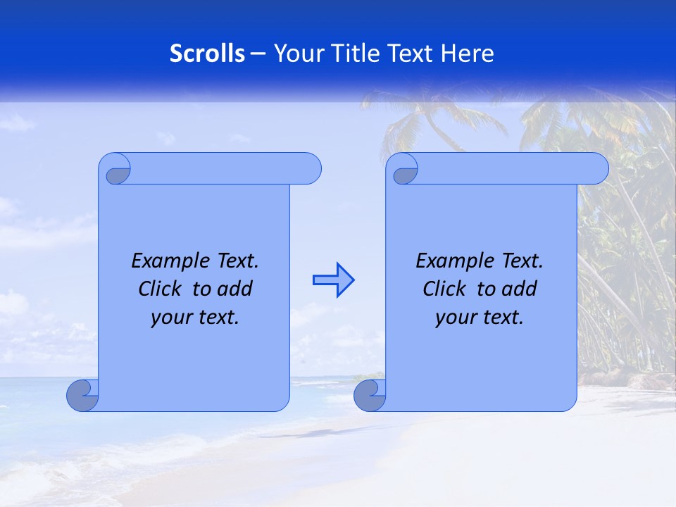 Palm Trees By The Sea PowerPoint Template