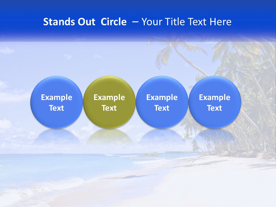 Palm Trees By The Sea PowerPoint Template