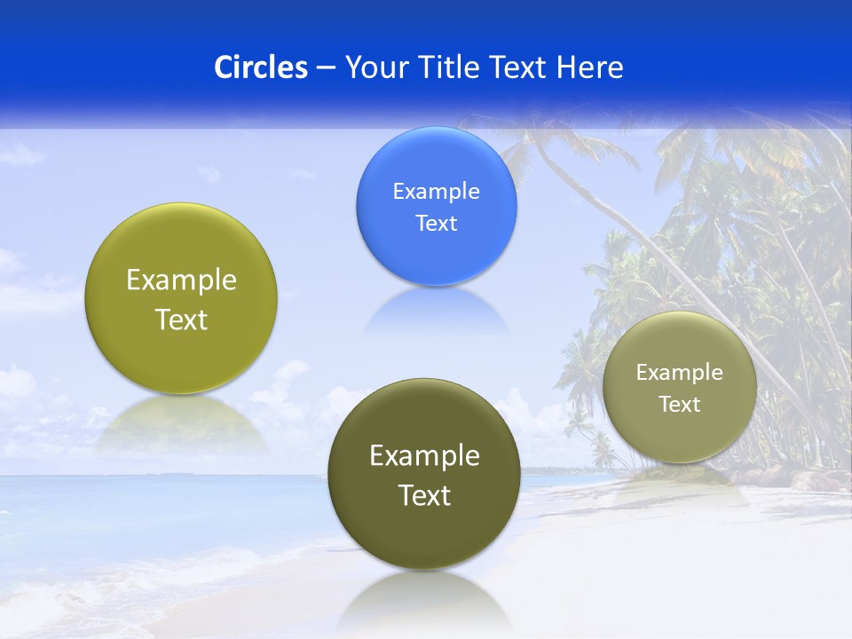 Palm Trees By The Sea PowerPoint Template