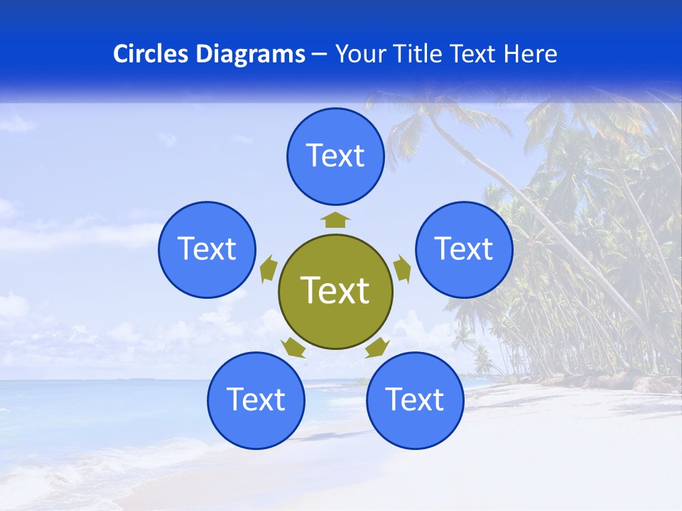 Palm Trees By The Sea PowerPoint Template