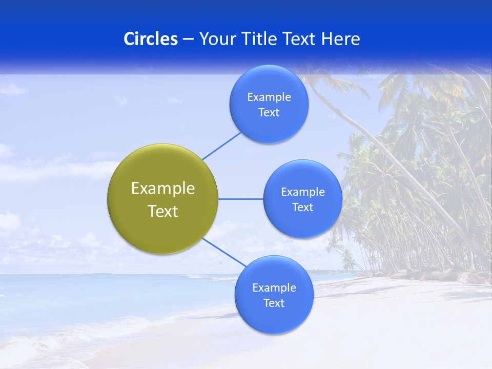 Palm Trees By The Sea PowerPoint Template