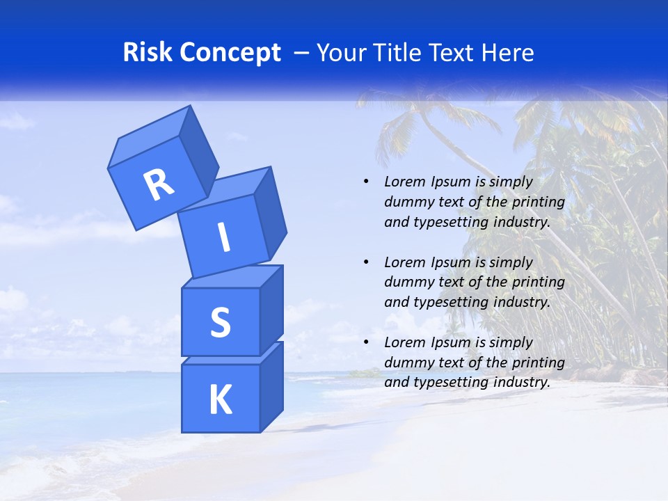 Palm Trees By The Sea PowerPoint Template