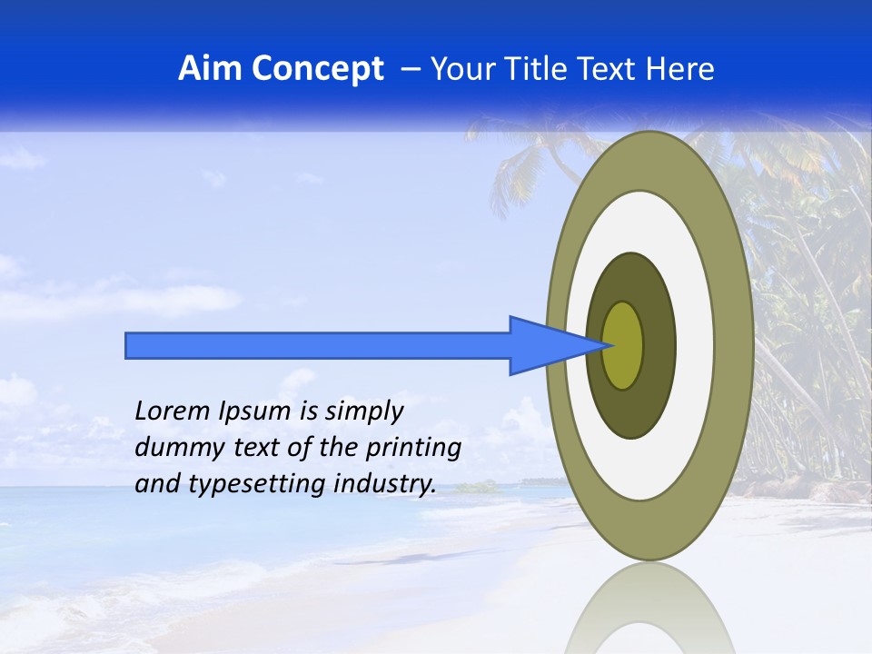 Palm Trees By The Sea PowerPoint Template