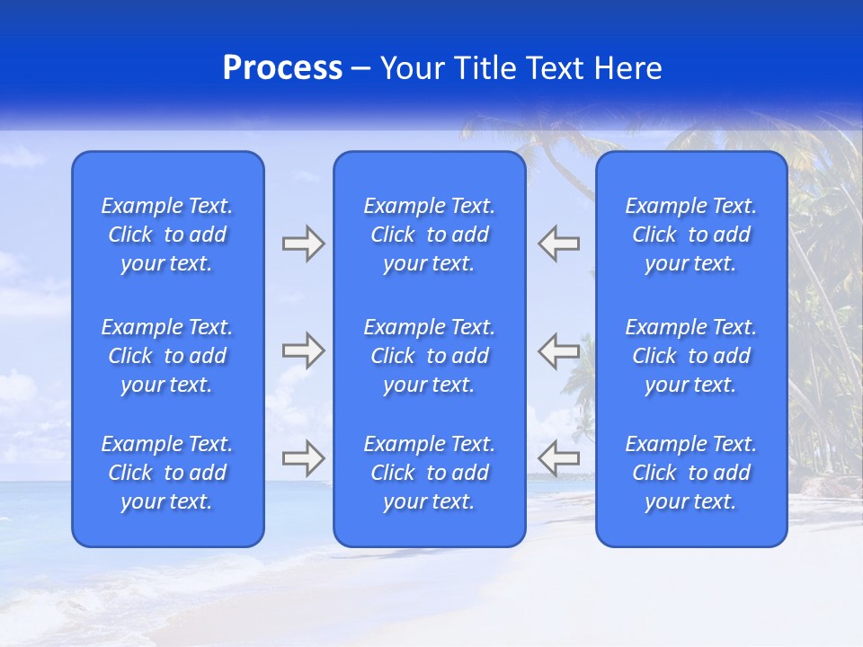 Palm Trees By The Sea PowerPoint Template