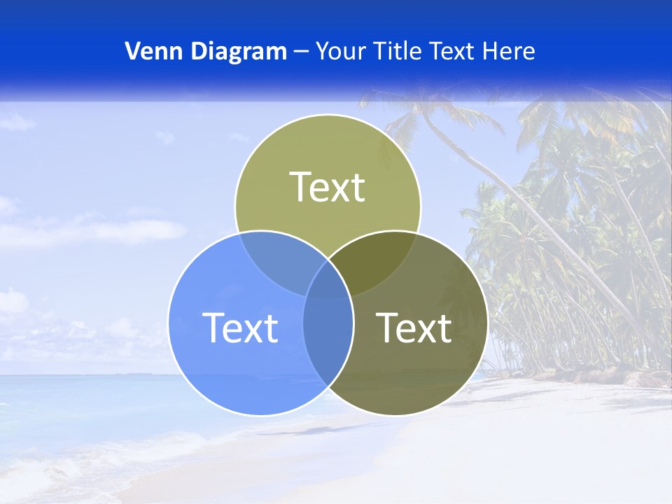 Palm Trees By The Sea PowerPoint Template