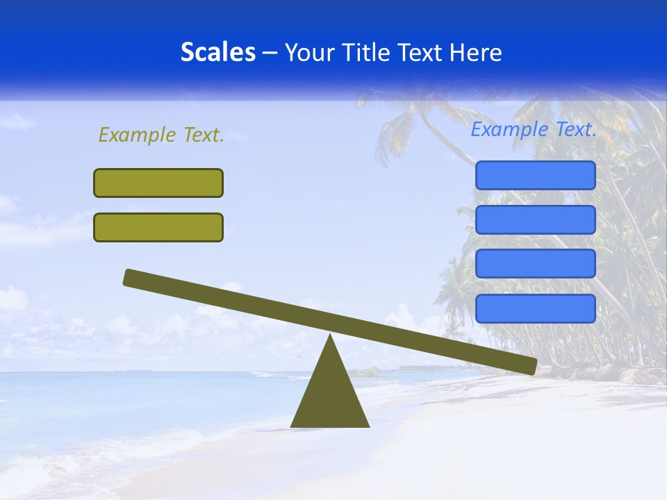 Palm Trees By The Sea PowerPoint Template