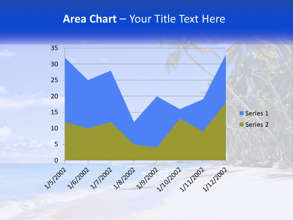 Palm Trees By The Sea PowerPoint Template