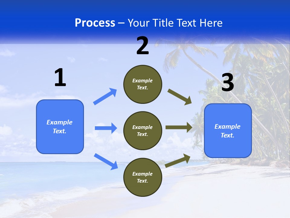 Palm Trees By The Sea PowerPoint Template