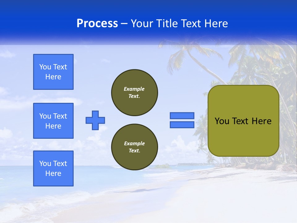 Palm Trees By The Sea PowerPoint Template