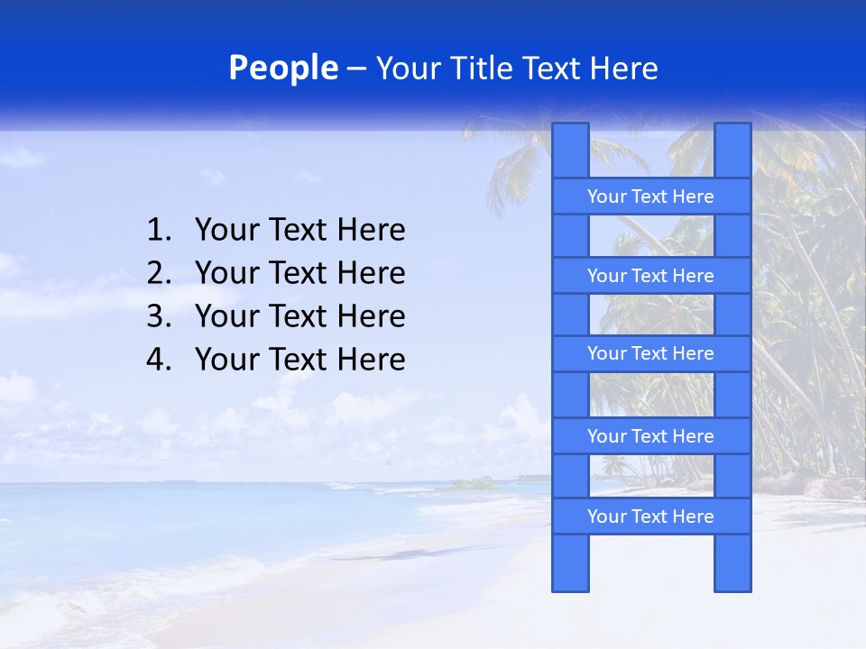 Palm Trees By The Sea PowerPoint Template