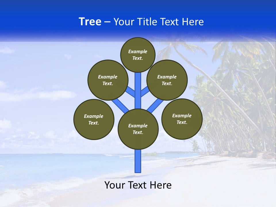 Palm Trees By The Sea PowerPoint Template