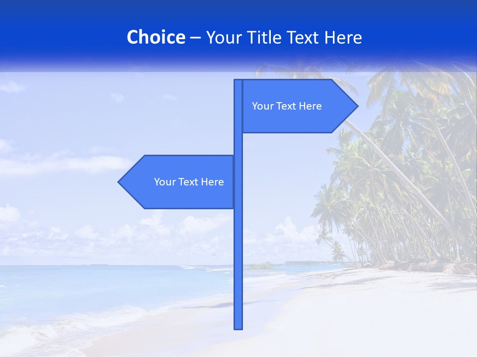 Palm Trees By The Sea PowerPoint Template