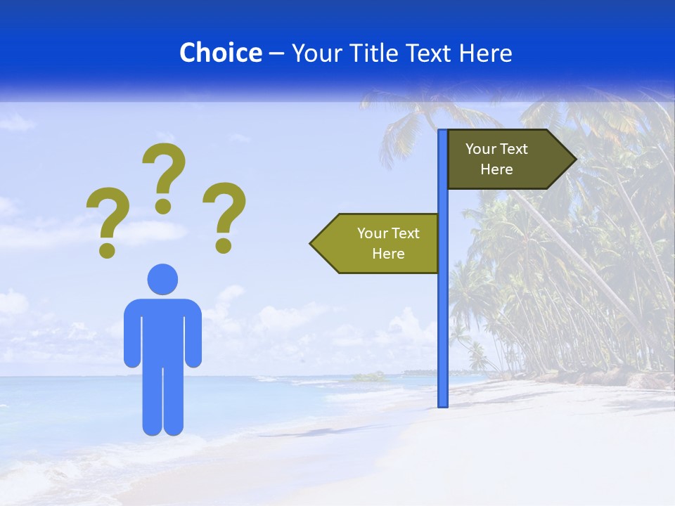 Palm Trees By The Sea PowerPoint Template