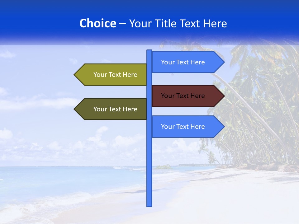 Palm Trees By The Sea PowerPoint Template