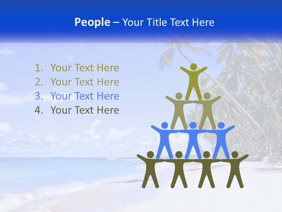 Palm Trees By The Sea PowerPoint Template