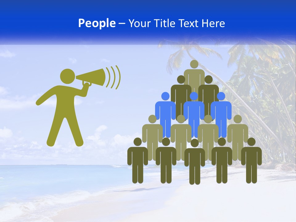 Palm Trees By The Sea PowerPoint Template