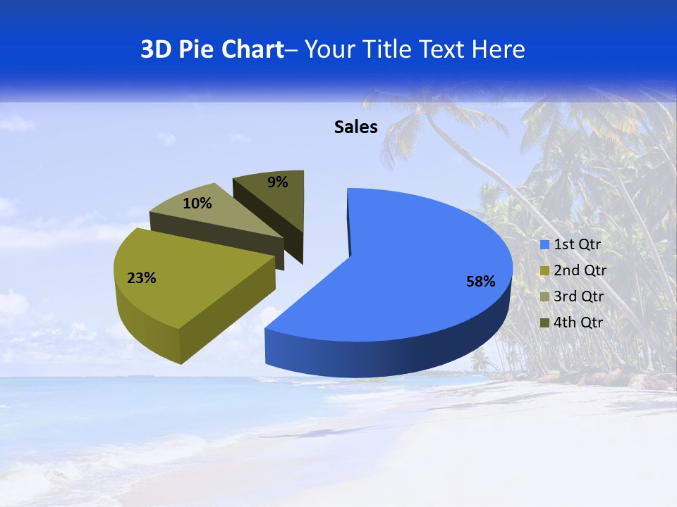 Palm Trees By The Sea PowerPoint Template