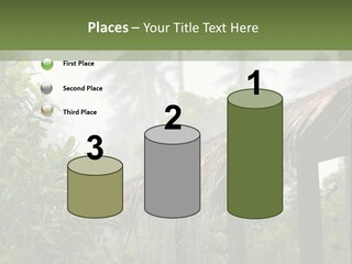 A House With A Thatched Roof In The Jungle PowerPoint Template