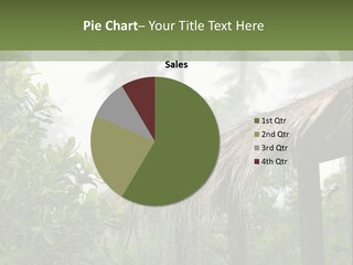 A House With A Thatched Roof In The Jungle PowerPoint Template