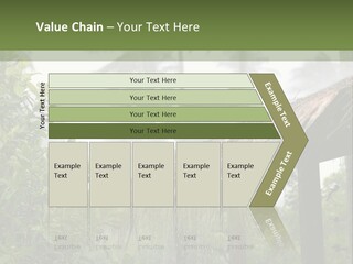 A House With A Thatched Roof In The Jungle PowerPoint Template