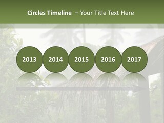 A House With A Thatched Roof In The Jungle PowerPoint Template