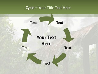 A House With A Thatched Roof In The Jungle PowerPoint Template