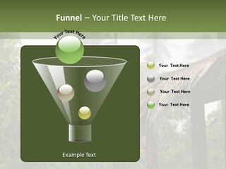 A House With A Thatched Roof In The Jungle PowerPoint Template