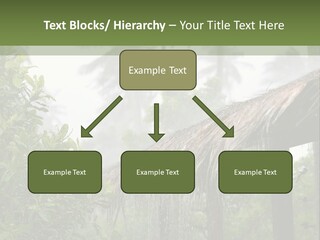 A House With A Thatched Roof In The Jungle PowerPoint Template