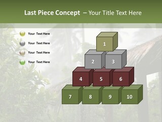 A House With A Thatched Roof In The Jungle PowerPoint Template