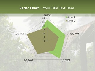 A House With A Thatched Roof In The Jungle PowerPoint Template