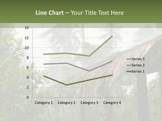 A House With A Thatched Roof In The Jungle PowerPoint Template