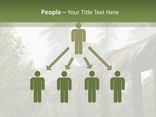 A House With A Thatched Roof In The Jungle PowerPoint Template