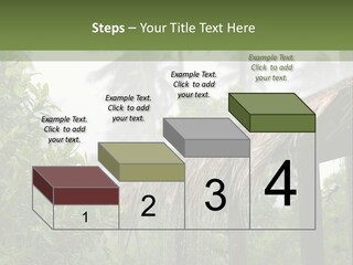 A House With A Thatched Roof In The Jungle PowerPoint Template