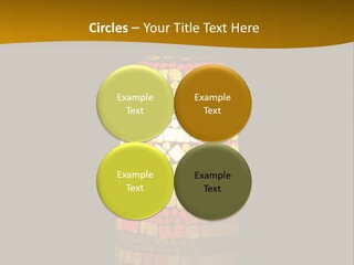 A Colorful Lamp On A Dark Background With A Yellow Border PowerPoint Template