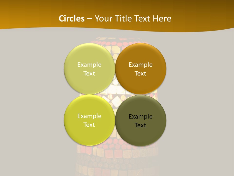 A Colorful Lamp On A Dark Background With A Yellow Border PowerPoint Template