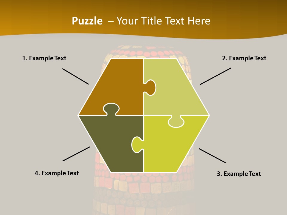 A Colorful Lamp On A Dark Background With A Yellow Border PowerPoint Template