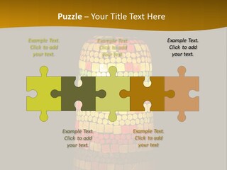 A Colorful Lamp On A Dark Background With A Yellow Border PowerPoint Template