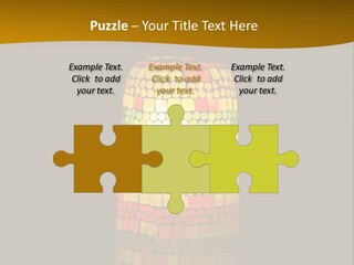 A Colorful Lamp On A Dark Background With A Yellow Border PowerPoint Template