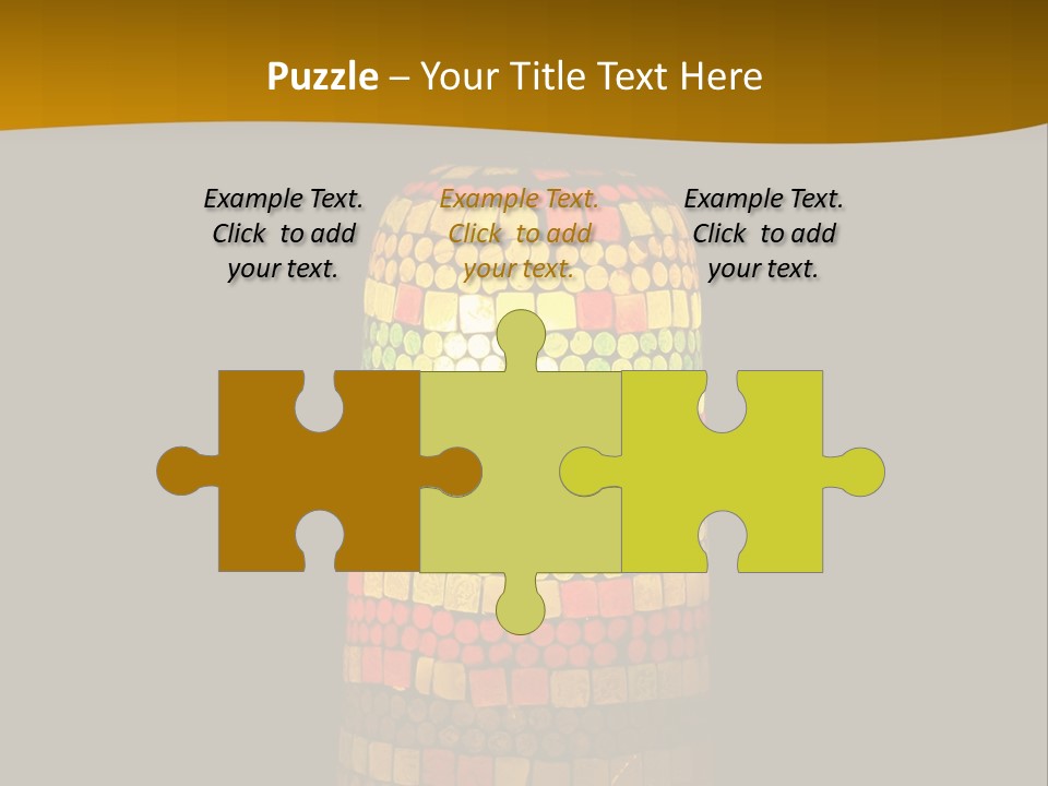 A Colorful Lamp On A Dark Background With A Yellow Border PowerPoint Template