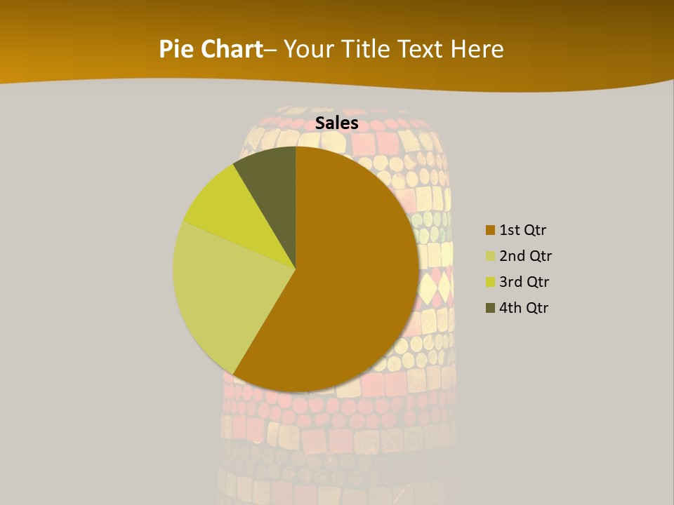 A Colorful Lamp On A Dark Background With A Yellow Border PowerPoint Template
