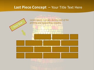 A Colorful Lamp On A Dark Background With A Yellow Border PowerPoint Template