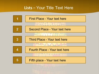 A Colorful Lamp On A Dark Background With A Yellow Border PowerPoint Template